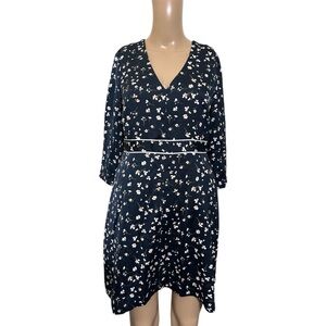 Banana Republic Navy Floral Dress